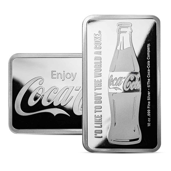 Coca-Cola Silver Bar - 10 Troy Ounce, .999 Pure - Image 2