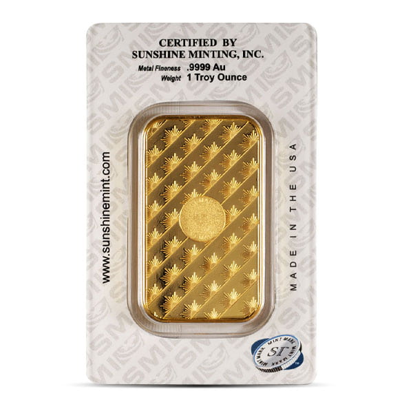 Sunshine Mint Gold Bar (MintMark SI), 1 Troy Ounce, .9999 Pure in Assay Package - Image 3