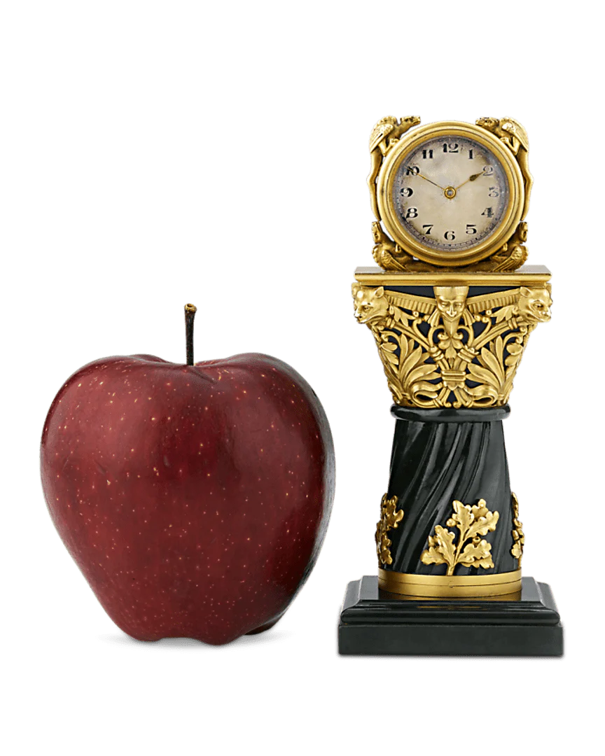 Paul Frey Miniature Gold and Jade Clock - Image 5