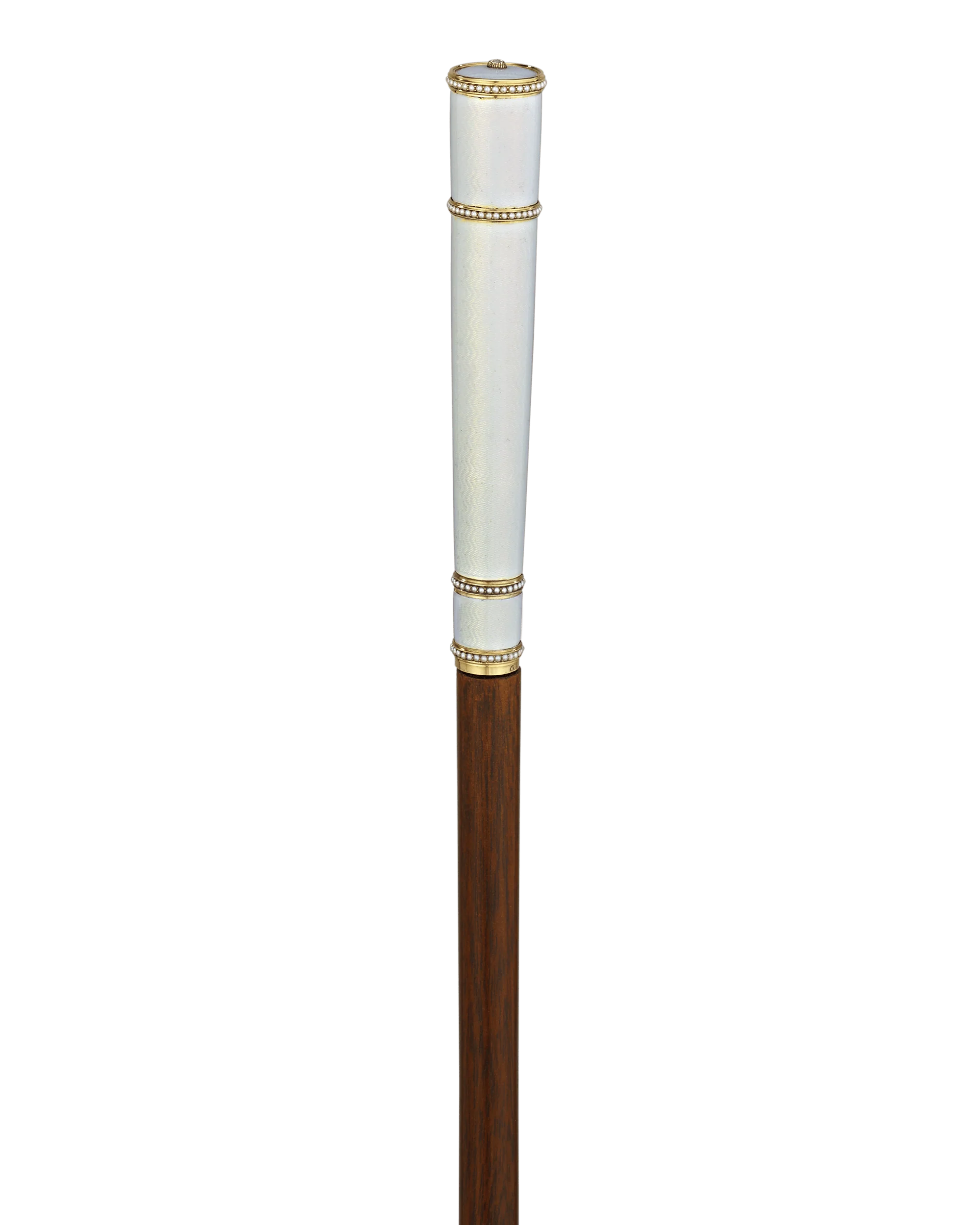 Fabergé White Guilloché Enamel Cane - Image 6