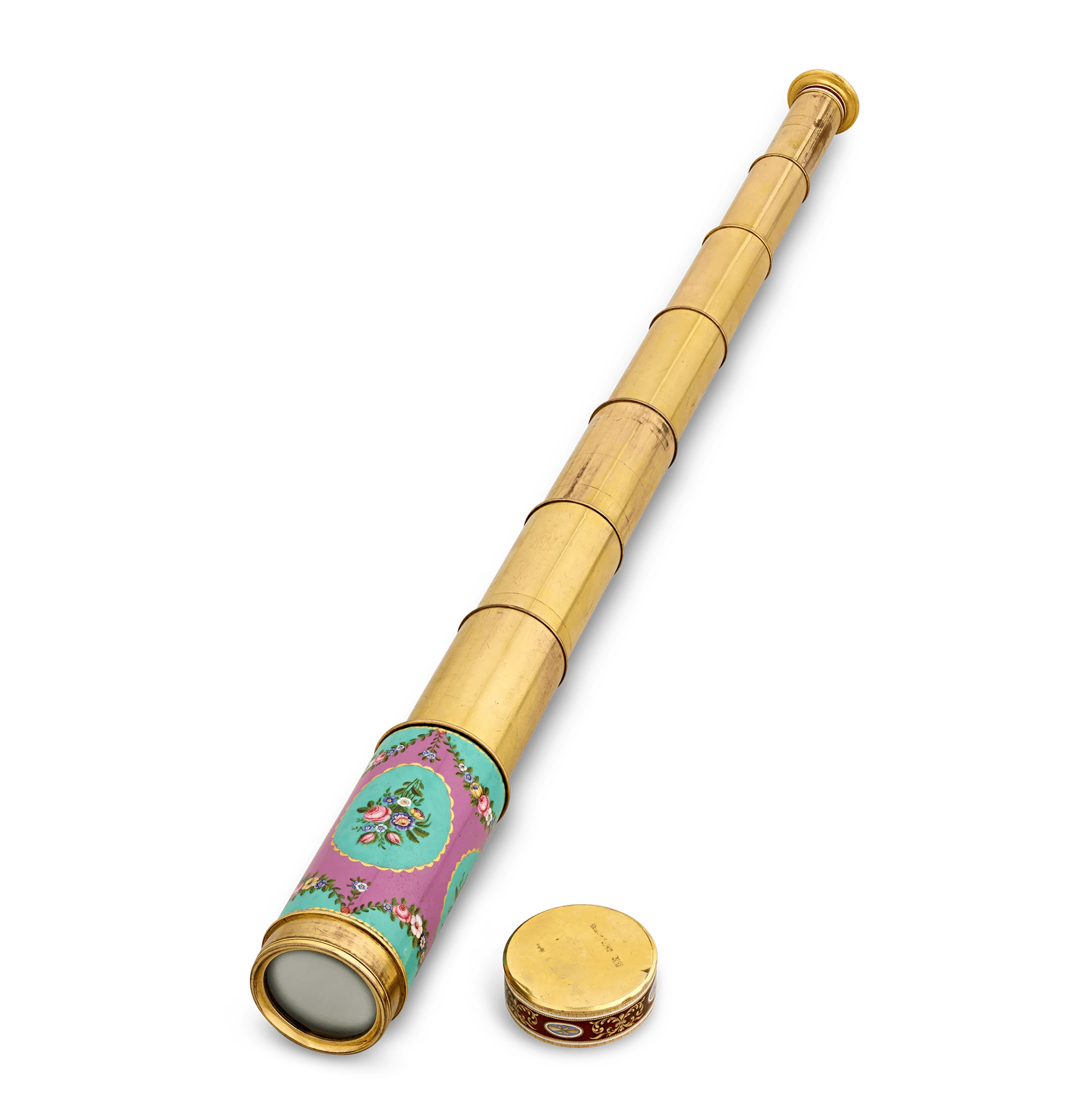 Swiss Enamel and Gold Telescope - Image 5