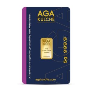 AgaBullion Gold Bar, 5 Gram, .9999 Pure in Assay Package