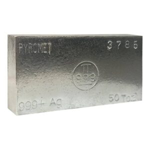 Silver Bar - 50 Troy Ounce, .999 Pure (Design Our Choice)